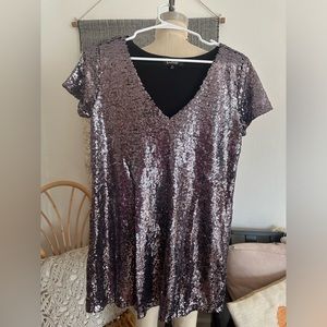 LULUS sequin mini dress size S v neck women’s